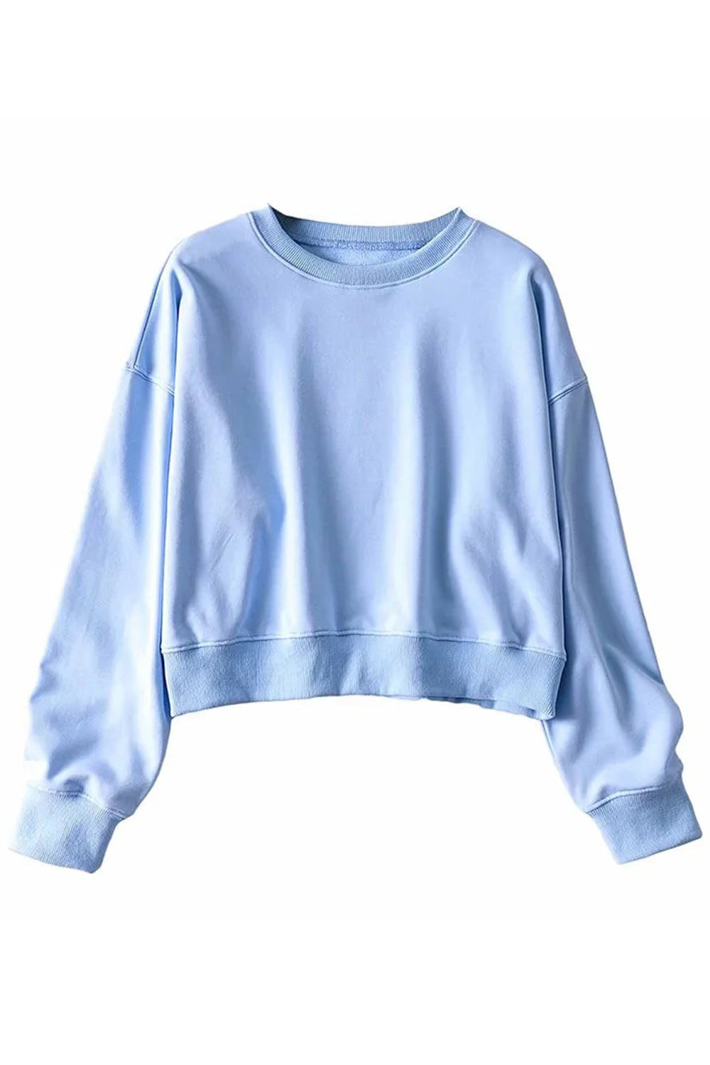 Women Decent Warm Solid Colored Elasticated Hem & Cuff Superb Loose Breathable Casual Sweatshirt