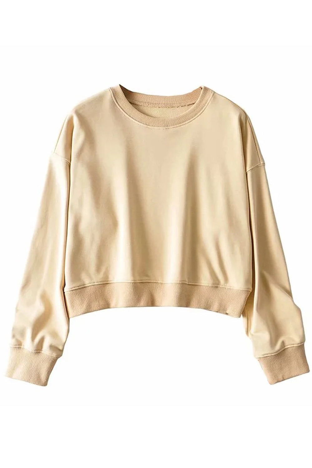 Women Decent Warm Solid Colored Elasticated Hem & Cuff Superb Loose Breathable Casual Sweatshirt