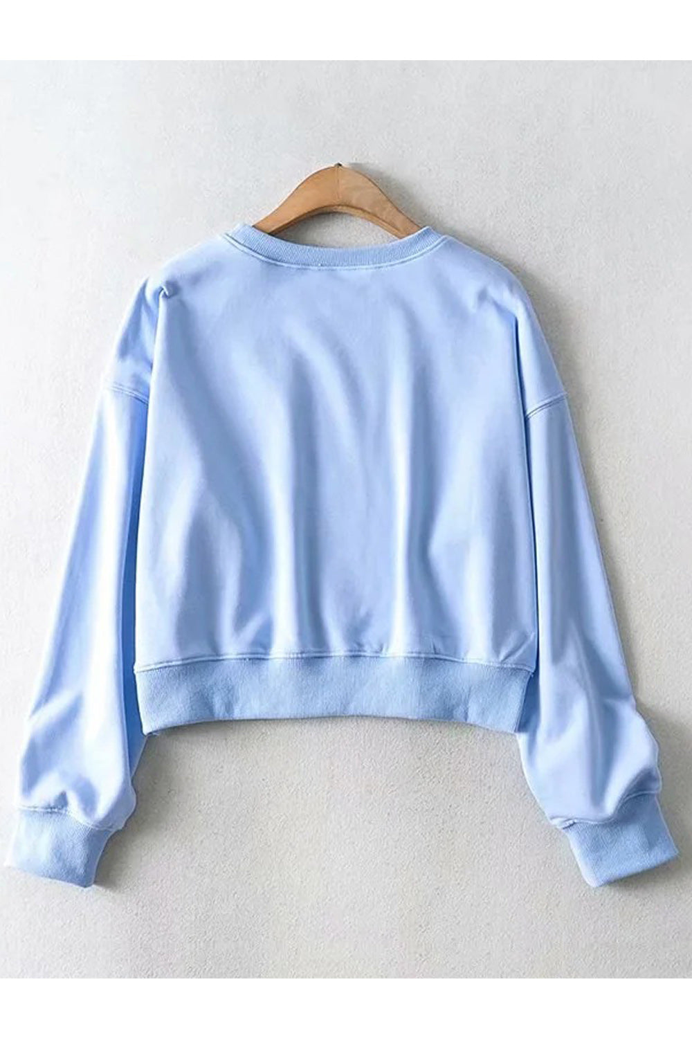 Women Decent Warm Solid Colored Elasticated Hem & Cuff Superb Loose Breathable Casual Sweatshirt