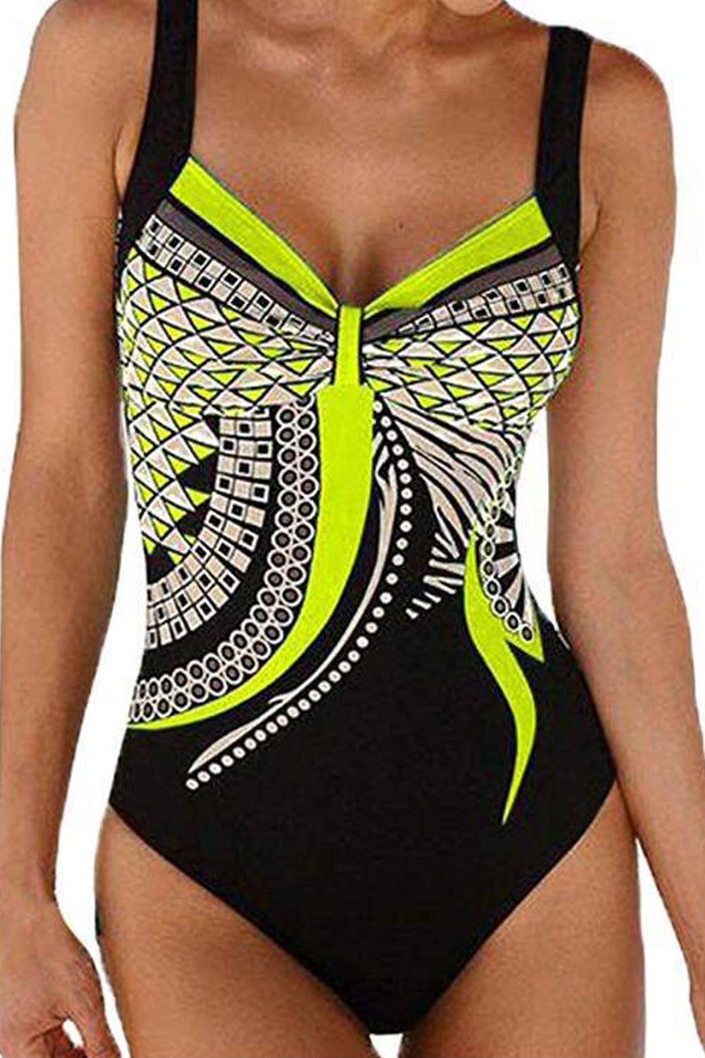 Women Beautiful Printed Pattern Halter Neck Modern Styled Slim Fit Amazing Swimwear