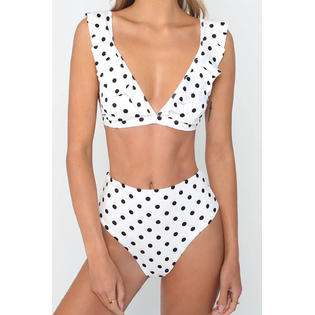 Women Polka Doted Two Piece Swim Suit