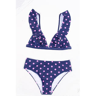 Women Polka Doted Two Piece Swim Suit