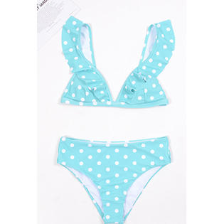 Women Polka Doted Two Piece Swim Suit