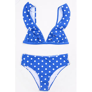Women Polka Doted Two Piece Swim Suit