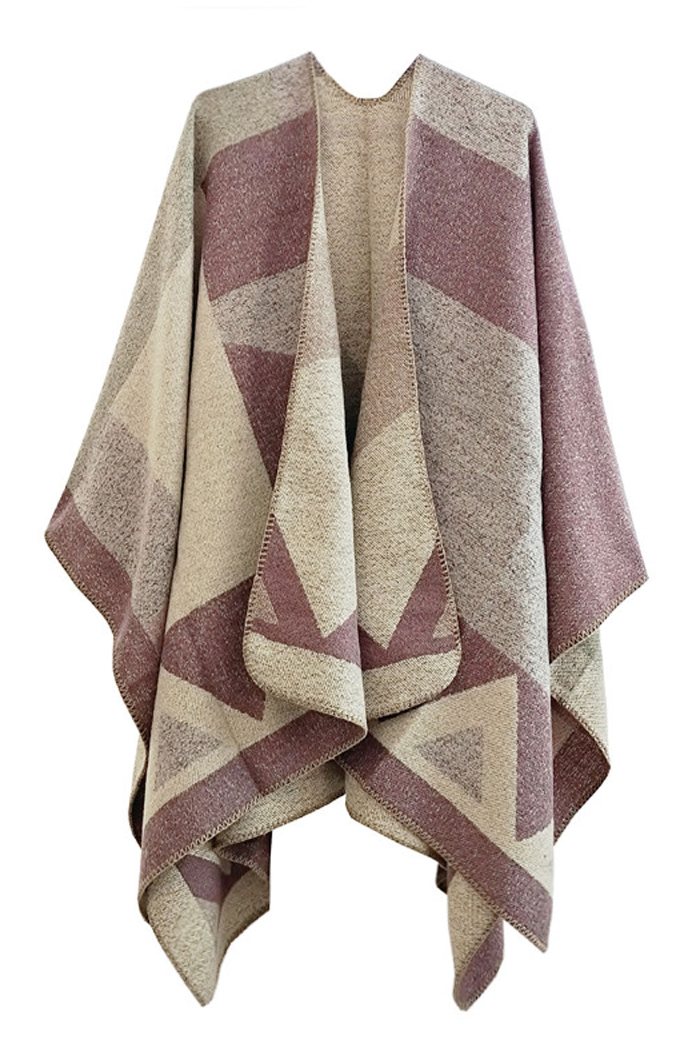 Women Knitted Pretty Plaid Pattern Thick & Comfortable Cashmere Stylish Shawl