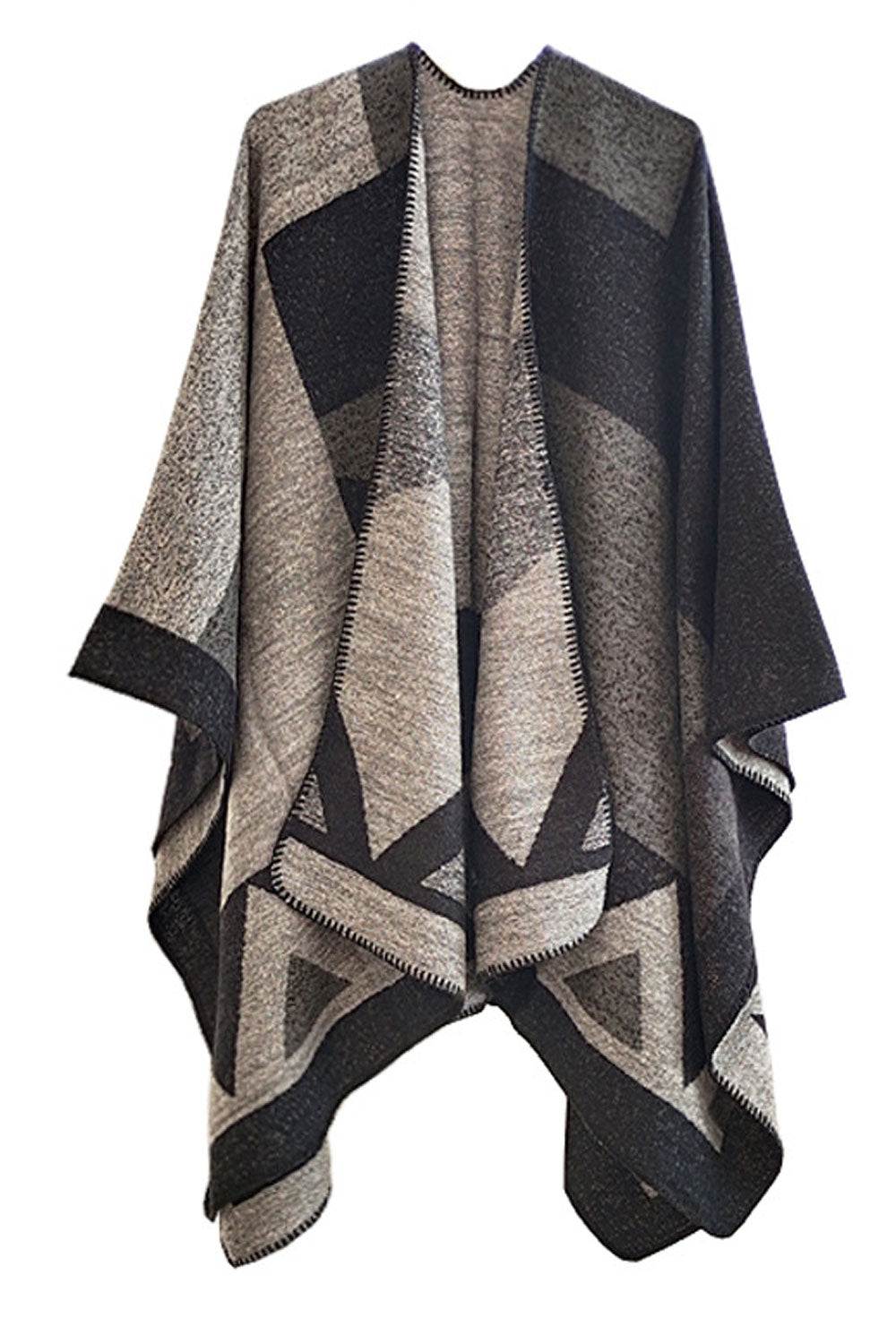 Women Knitted Pretty Plaid Pattern Thick & Comfortable Cashmere Stylish Shawl
