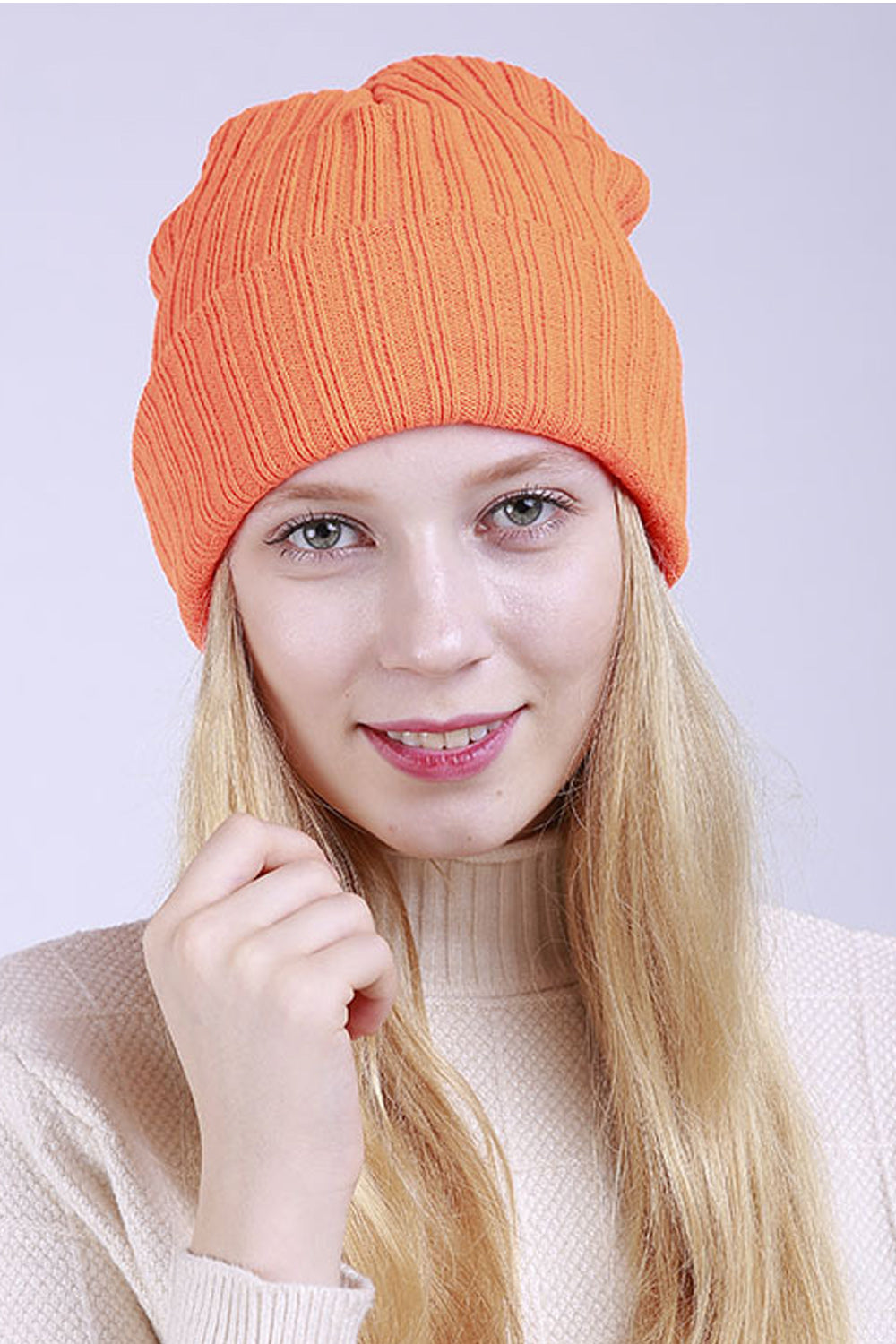 Women Winter Solid Colored Classic Knitted Hat