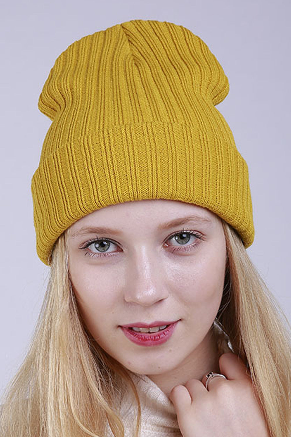 Women Winter Solid Colored Classic Knitted Hat