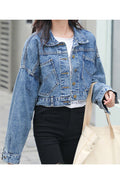Women Splendid Long Sleeve Modish Relaxing Denim Jacket