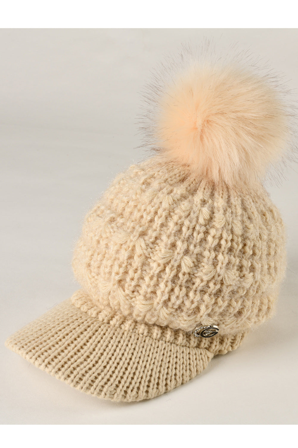 Women Convenient Winter Season Thick Solid Colored Knitted Hat