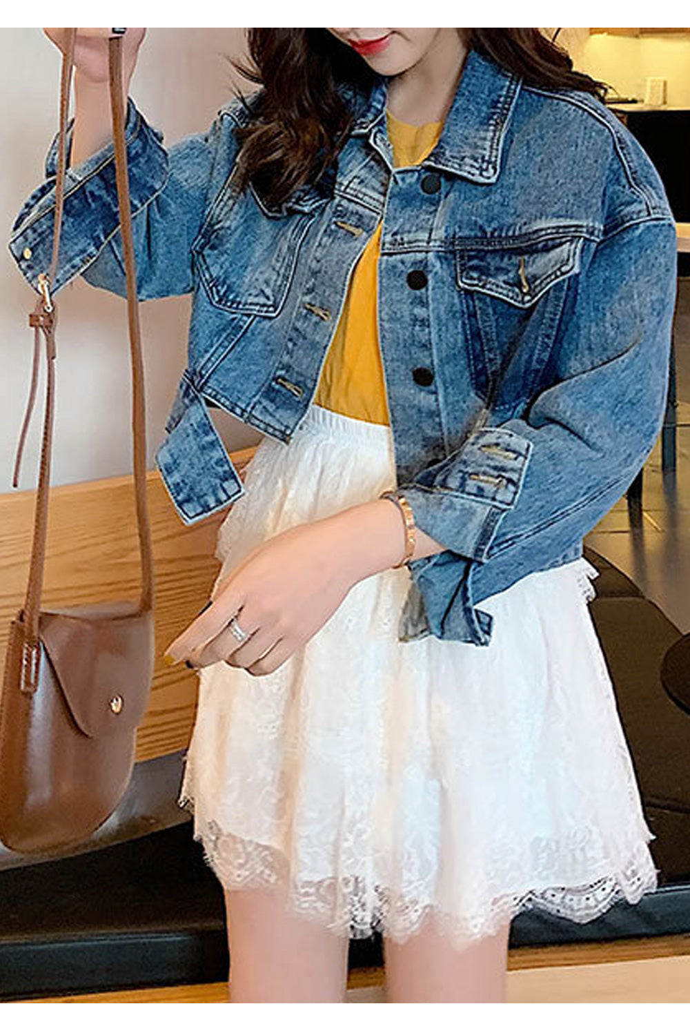 Women Modern Loose Style Breathable Denim Jacket