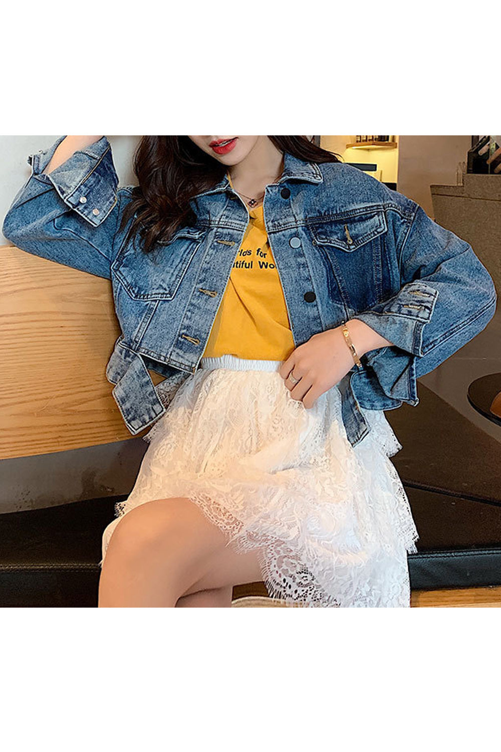 Women Modern Loose Style Breathable Denim Jacket