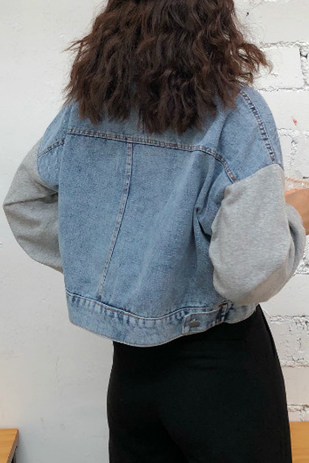Women Trendy Solid Pattern Convenient Collar Neck Fantastic Outstanding Denim Jacket