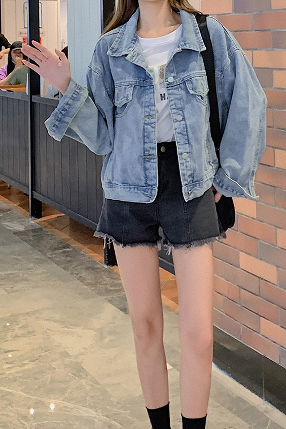 Women Alluring Long Sleeve Casual Loose Winter Denim Jacket