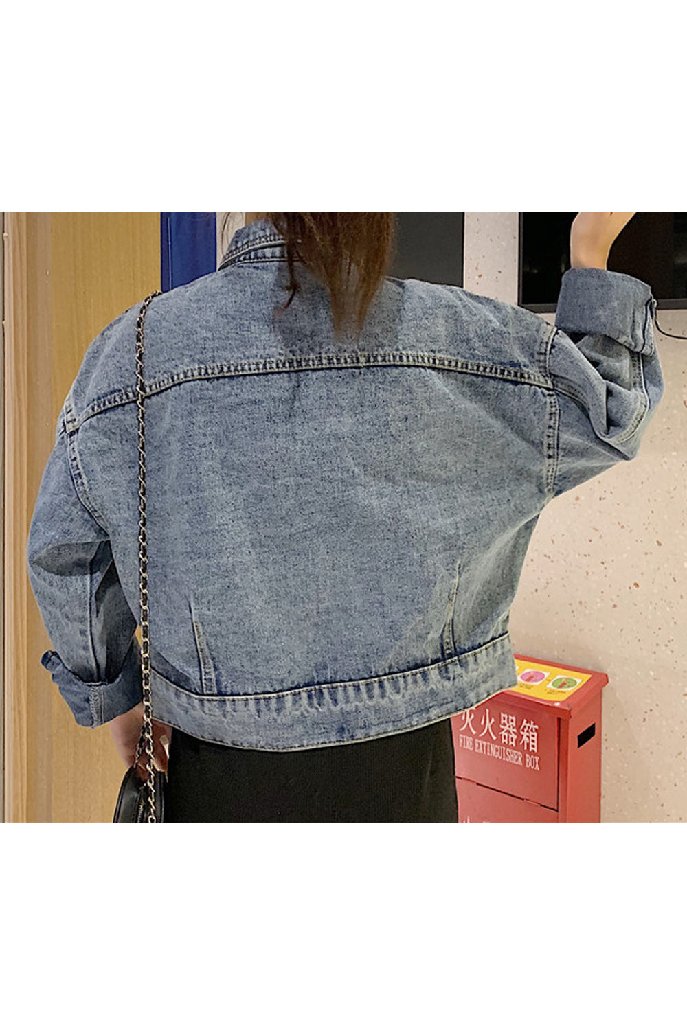 Women Pocket Styling Long Sleeve Loose Fabulous Autumn Season Classy Denim Jacket