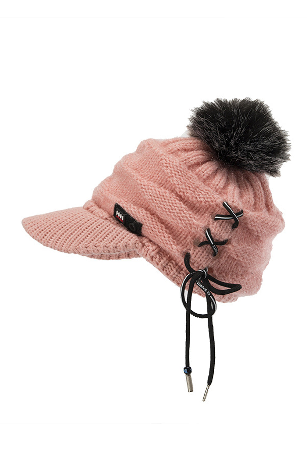 Women Hair Ball Decorated Winter Season Classy Knitted Hat