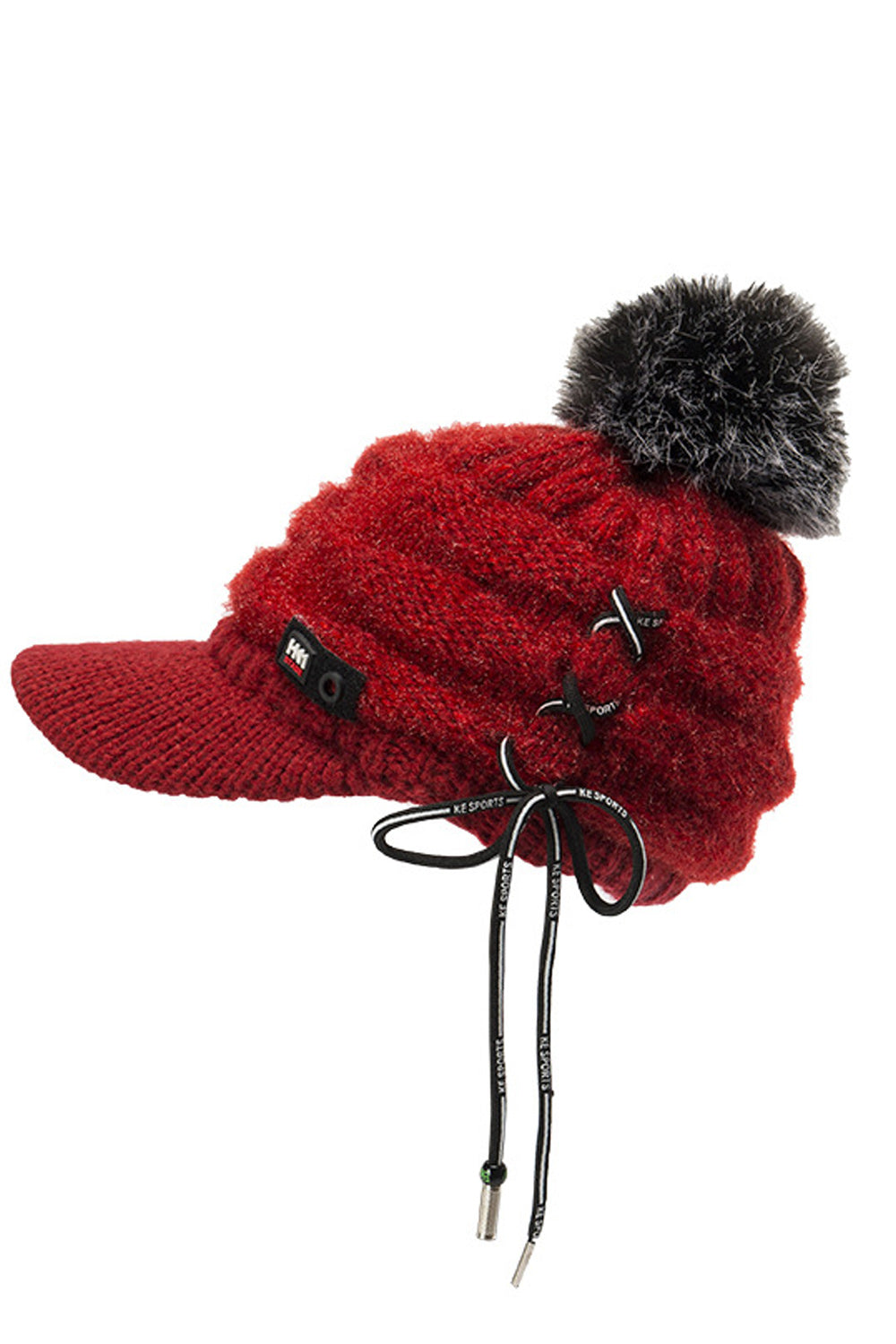 Women Hair Ball Decorated Winter Season Classy Knitted Hat