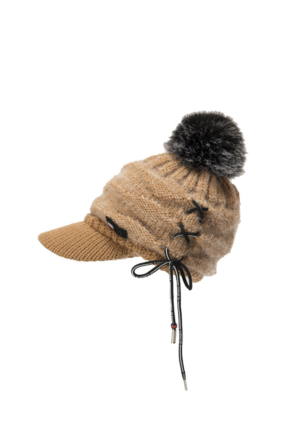 Women Hair Ball Decorated Winter Season Classy Knitted Hat