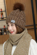 Women Classic Styled Solid Pattern Cozy Knitted Hat