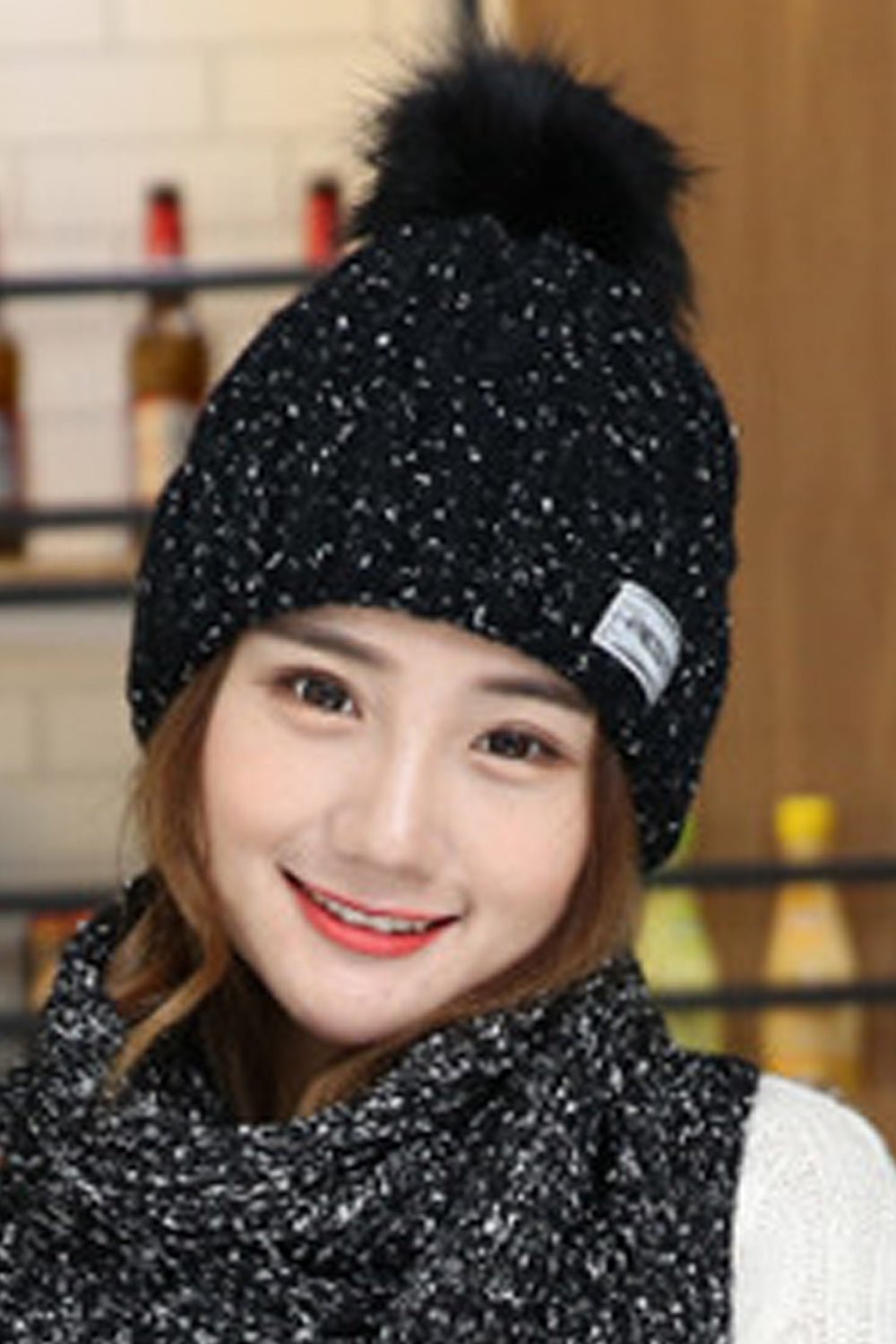 Women Classic Styled Solid Pattern Cozy Knitted Hat