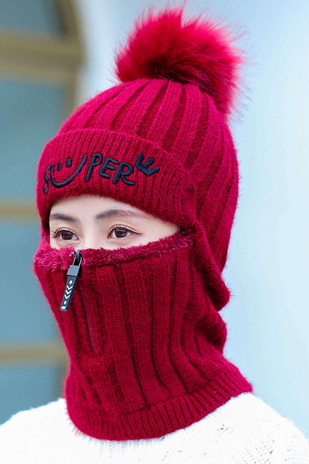 Women Pretty Letter Printed Casual Cozy Knitted Hat
