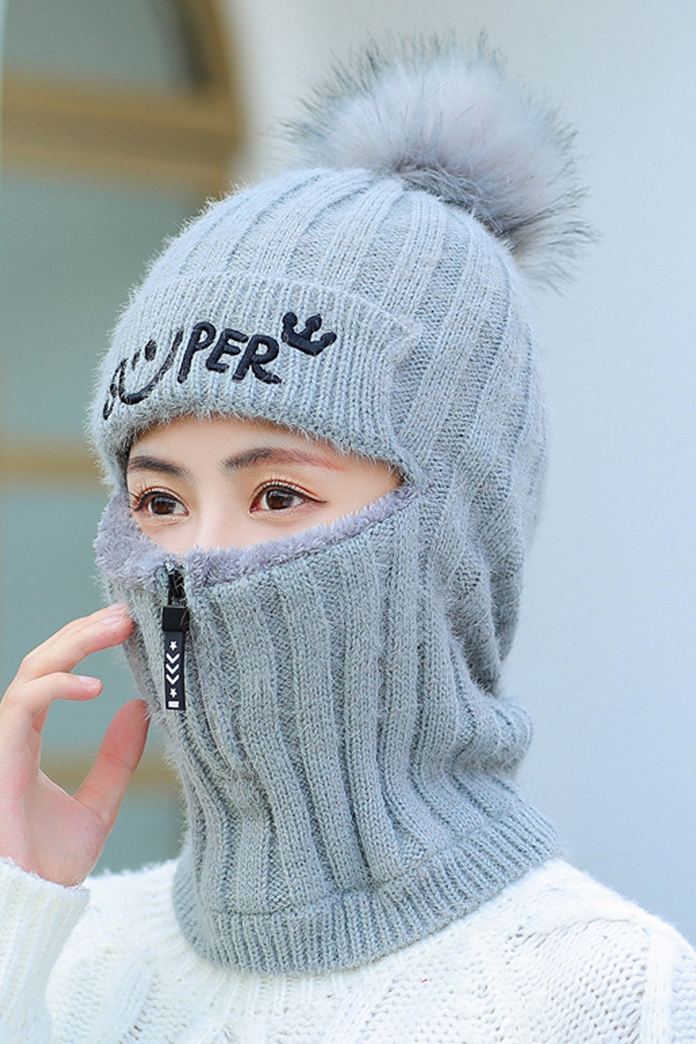 Women Pretty Letter Printed Casual Cozy Knitted Hat