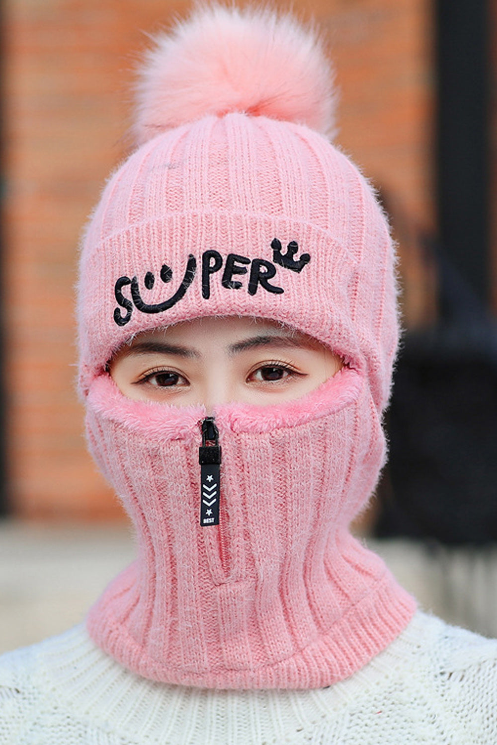 Women Pretty Letter Printed Casual Cozy Knitted Hat