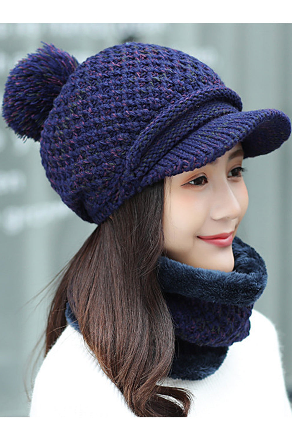Women Solid Colored Beautiful Thick Magnificent Knitted Hat