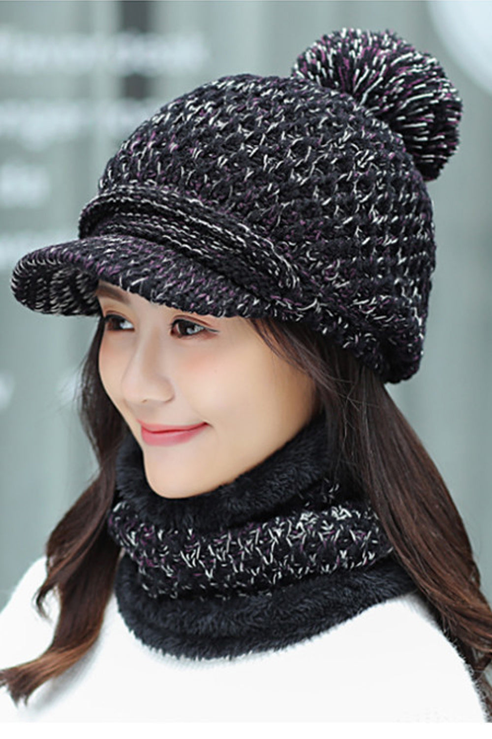Women Solid Colored Beautiful Thick Magnificent Knitted Hat