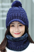 Women Elegant Styled Solid Colored Winter Windproof Cozy Knitted Hat