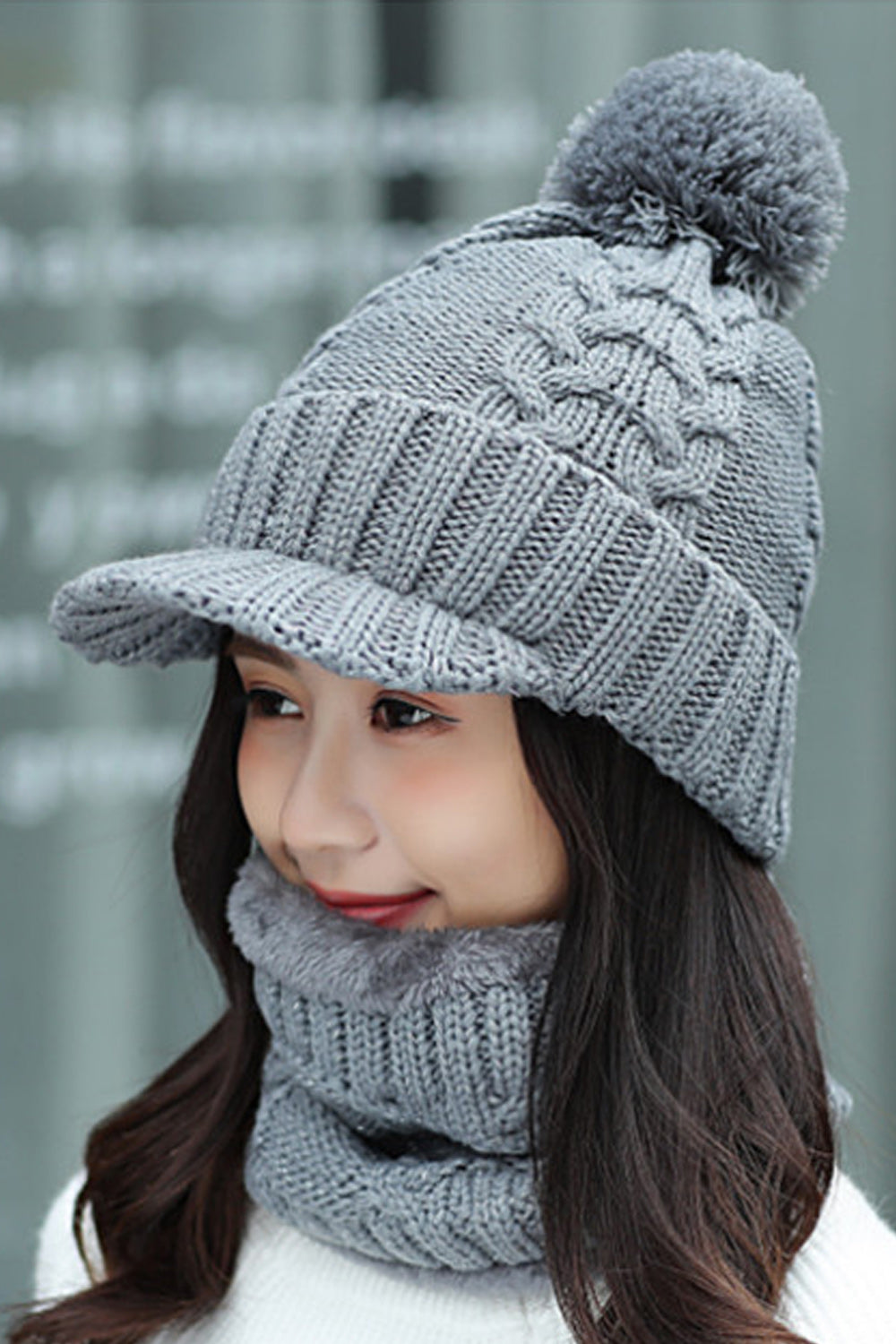 Women Elegant Styled Solid Colored Winter Windproof Cozy Knitted Hat