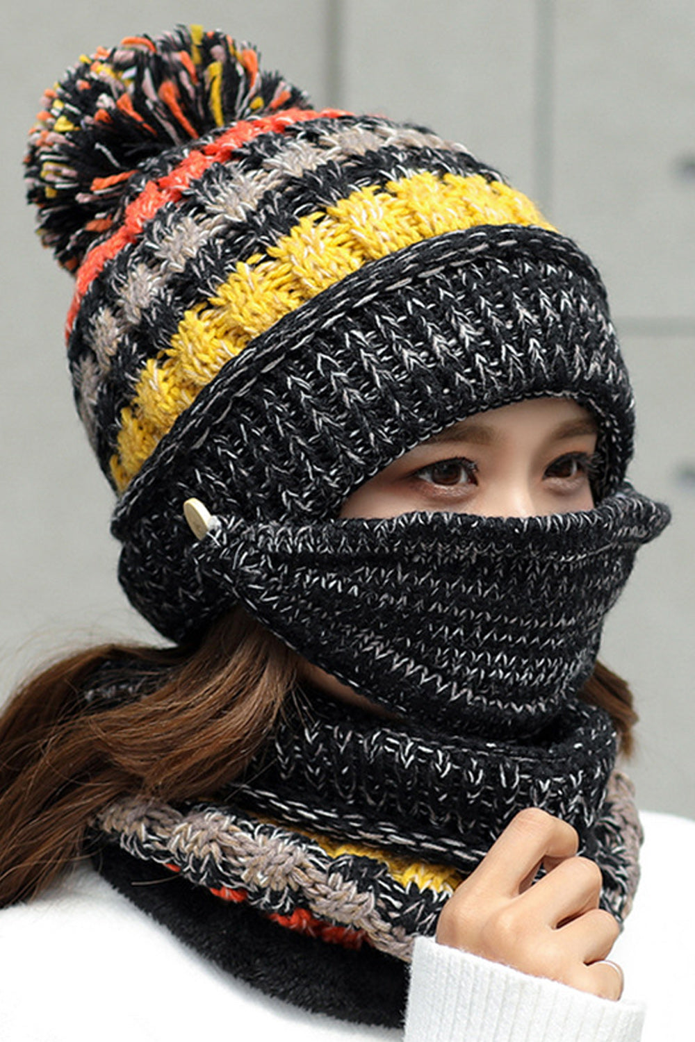 Women Thick Cozy Breathable Lovely Winter Knitted Hat