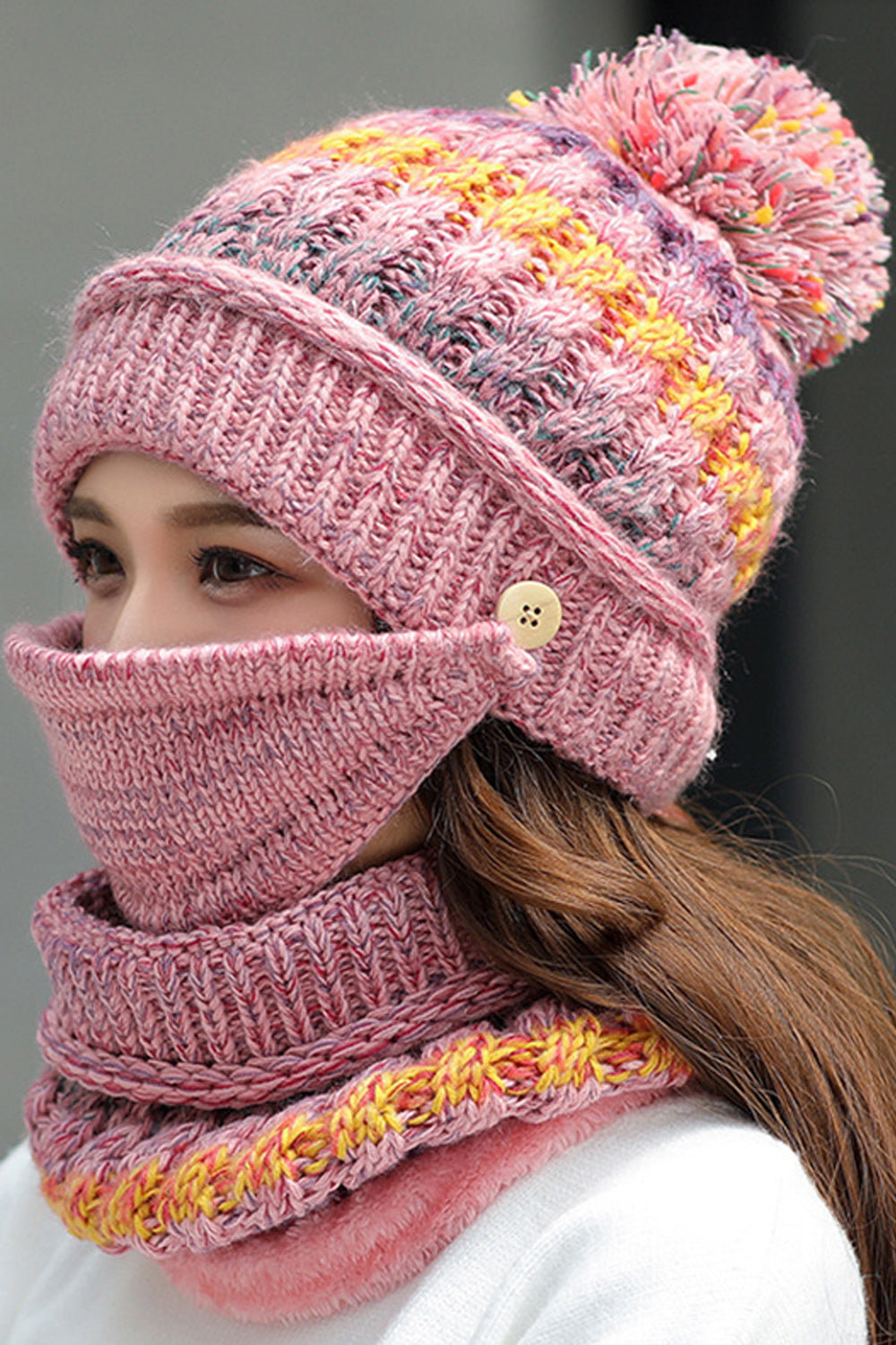 Women Thick Cozy Breathable Lovely Winter Knitted Hat
