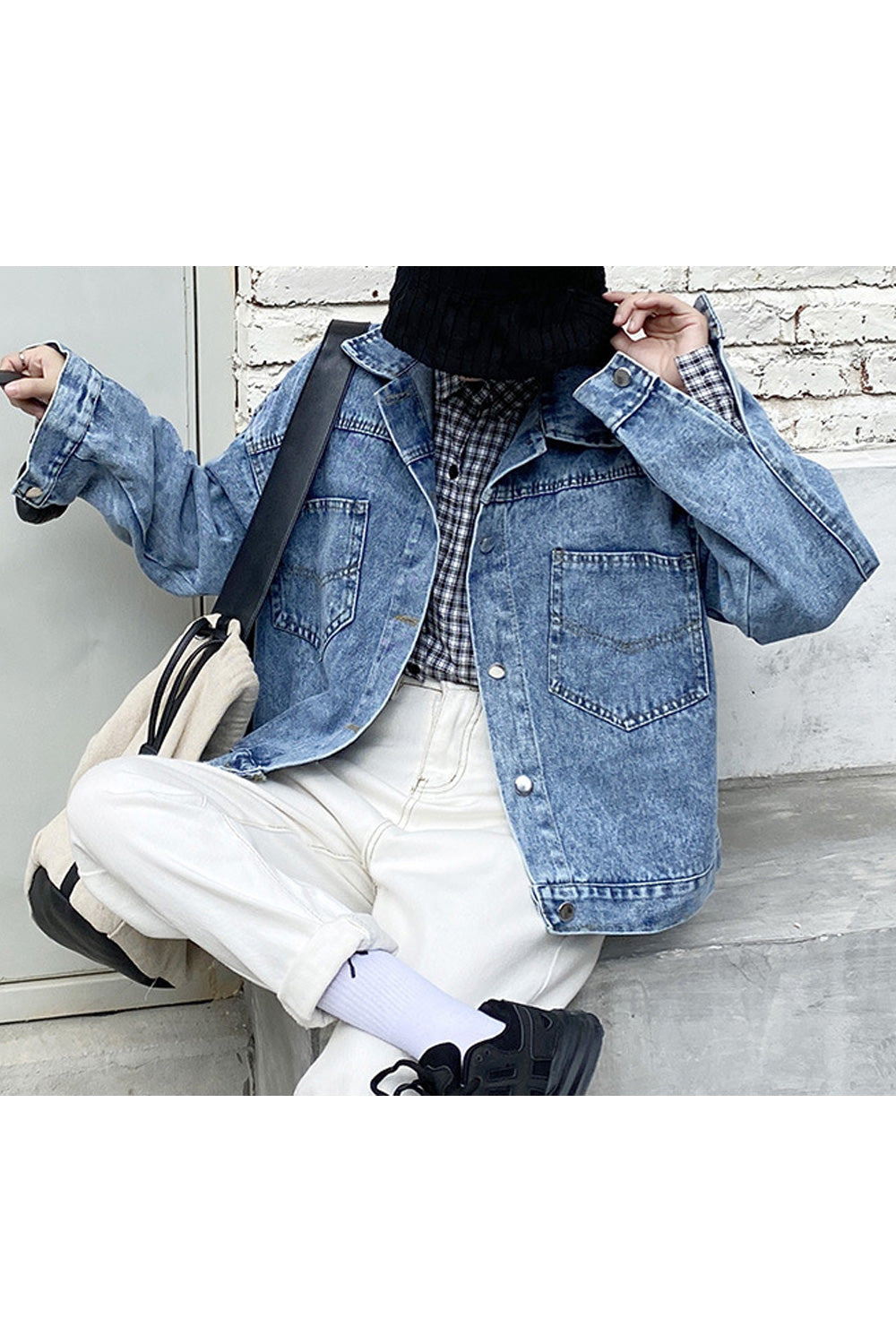 Women Long Loose Sleeve Casual Trendy Breathable Denim Jacket