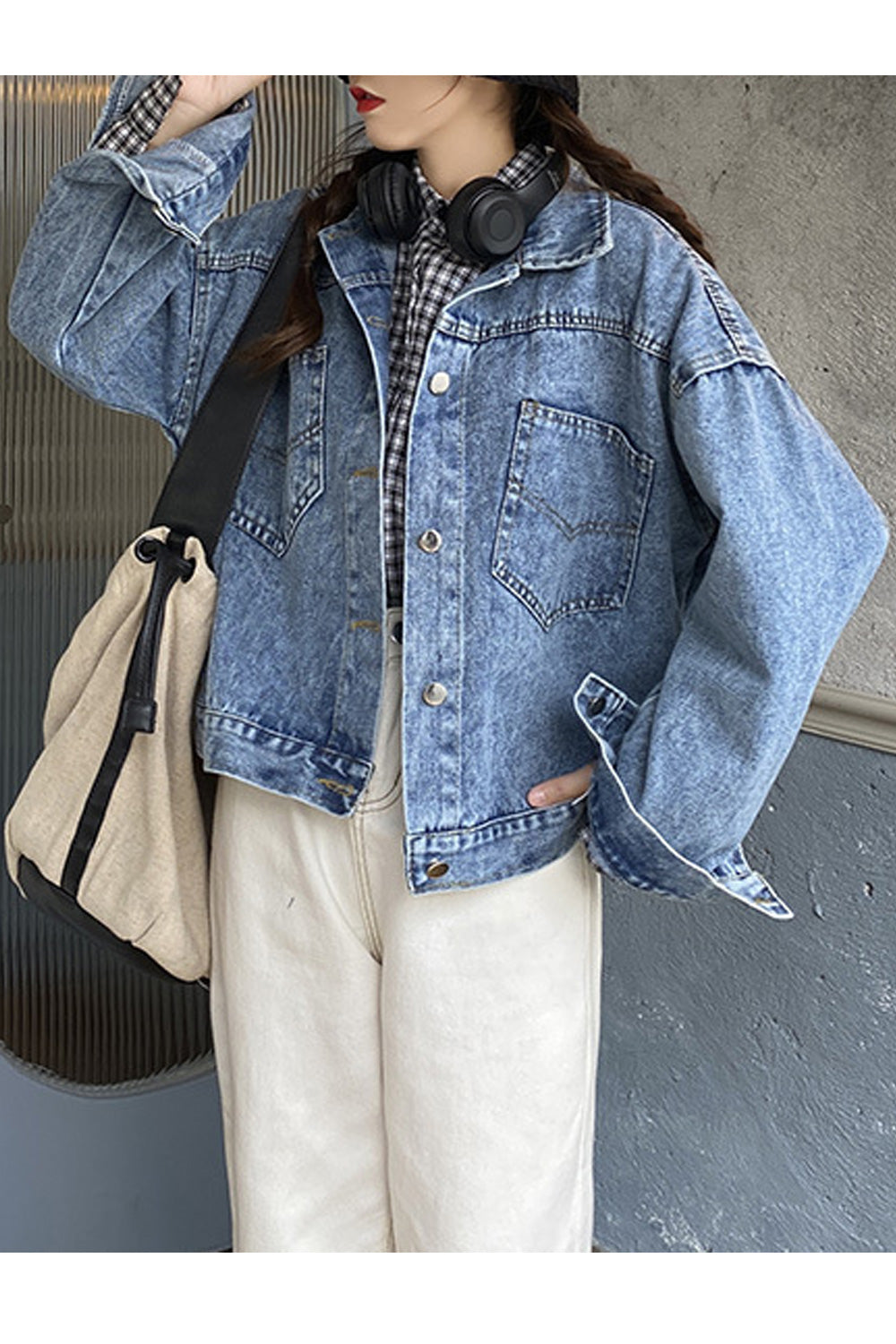 Women Long Loose Sleeve Casual Trendy Breathable Denim Jacket