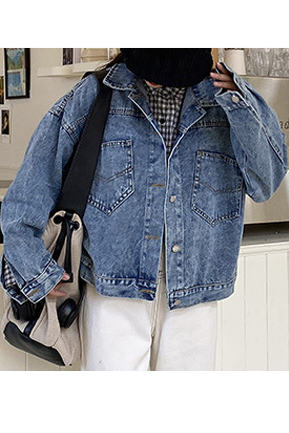 Women Long Loose Sleeve Casual Trendy Breathable Denim Jacket