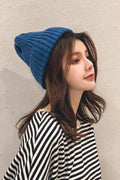 Women Cute Dome Style Solid Color Warm Knitted Hat