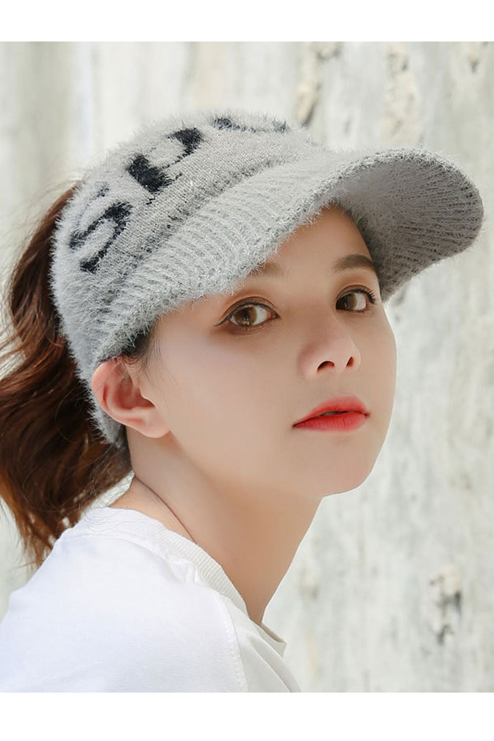 Women Letter Pattern Warm Beautiful Styled Knitted Hat