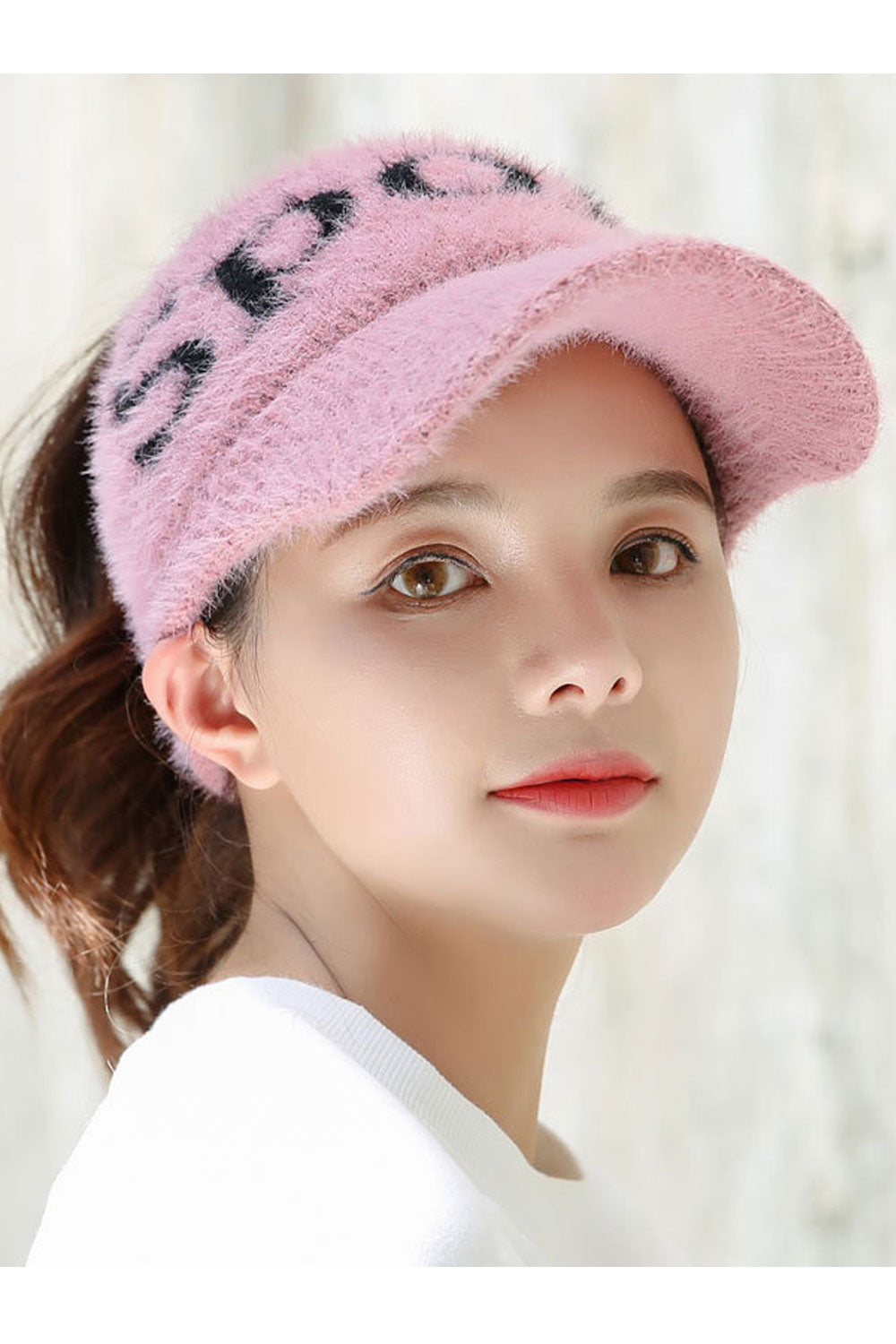 Women Letter Pattern Warm Beautiful Styled Knitted Hat