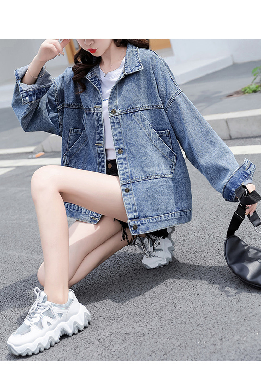 Women Breathable Loose Long Sleeve Magnificent Denim Jacket