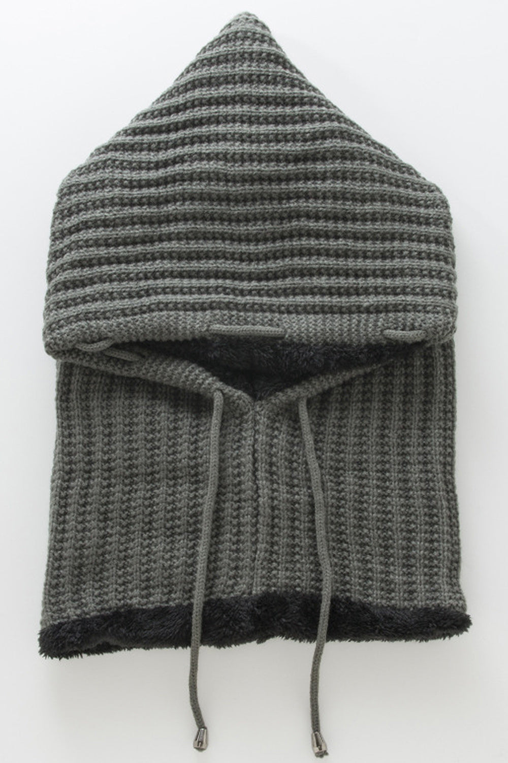 Women Pretty Winter Drawstring Solid Colored Trendy Knitted Hat