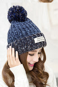 Women Pretty Thick Solid Colored Breathable Knitted Hat