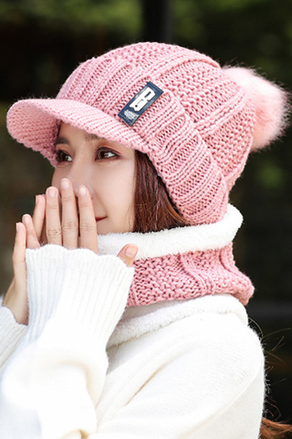 Women Pretty Thick Solid Colored Breathable Knitted Hat
