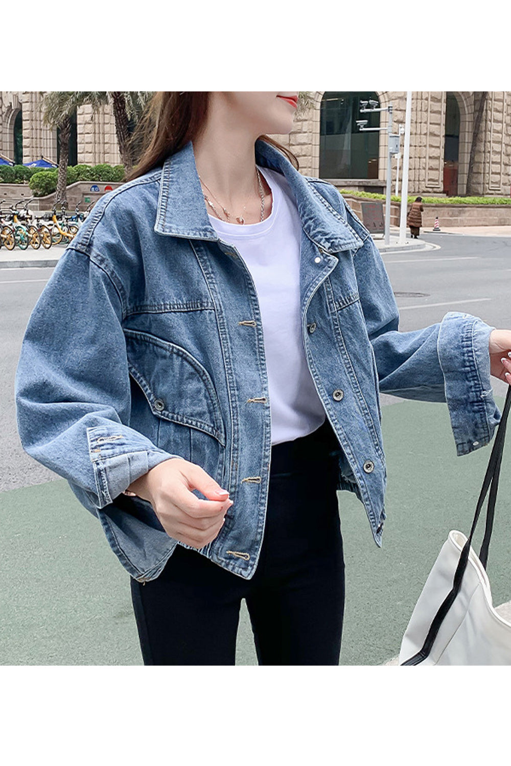 Women Wonderful Winter Season Wind Proof Long Sleeve Tremendous Denim Jacket