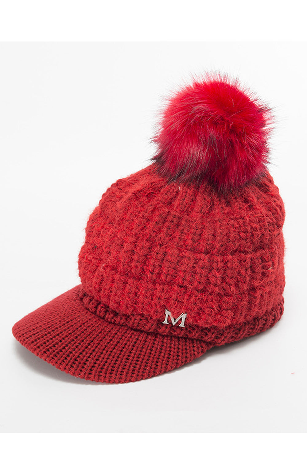 Women Magnificent Solid Colored Winter Hair Ball Attached Lovely Knitted Hat