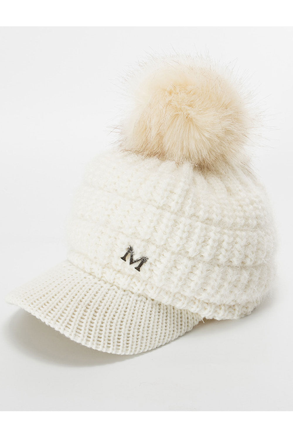 Women Magnificent Solid Colored Winter Hair Ball Attached Lovely Knitted Hat