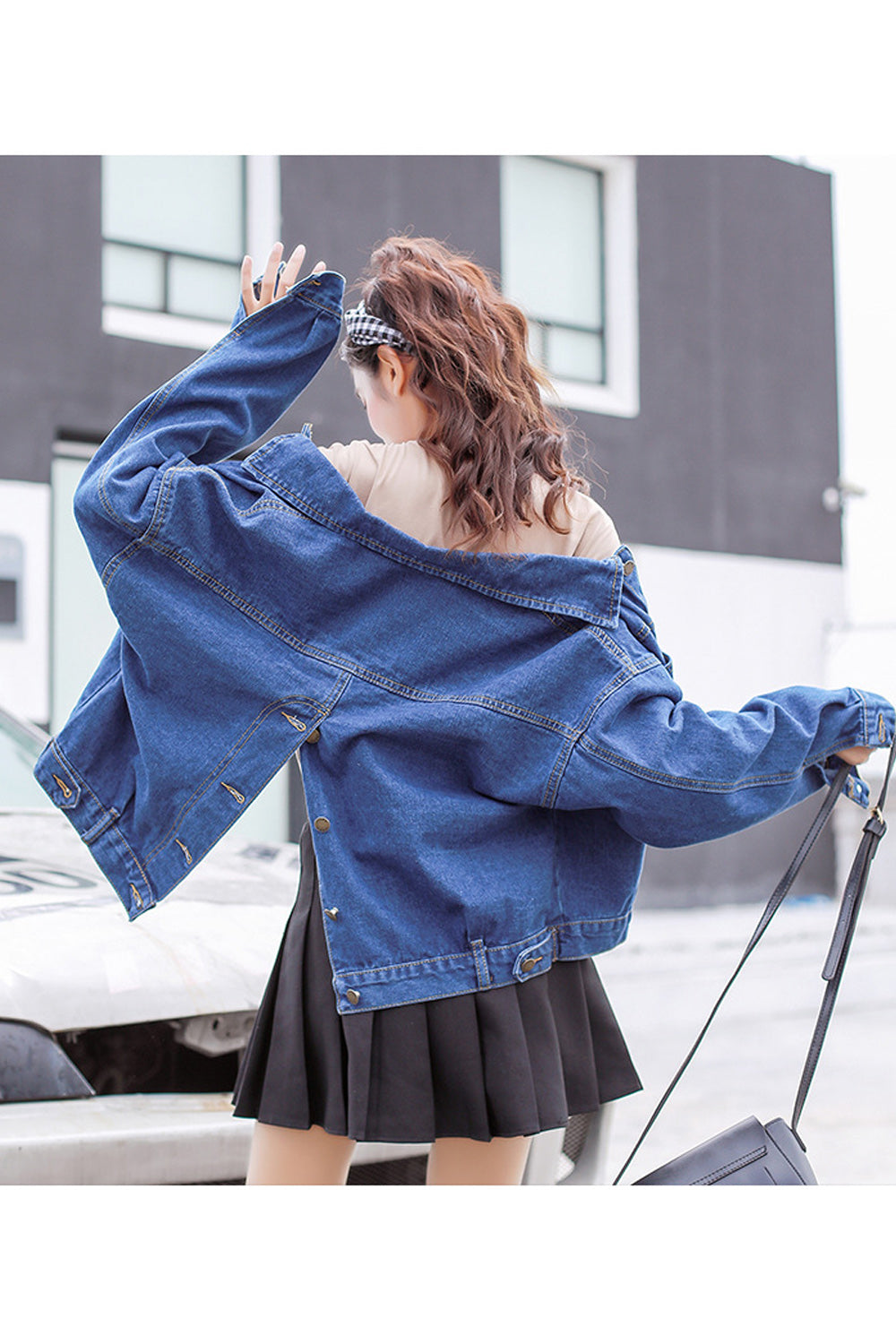 Women Pretty Solid Colored Winter Wind Proof Superb Denim Jacket