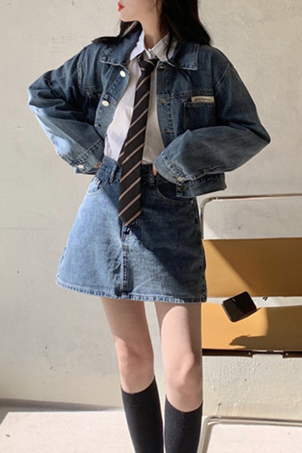 Women Awesome Long Sleeve Breathable Winter Casual Wind Proof Magnificent Denim Jacket