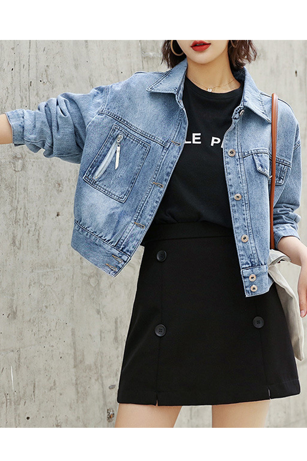 Women Button Down Long Sleeve Fashionable Classy Winter Denim Jacket