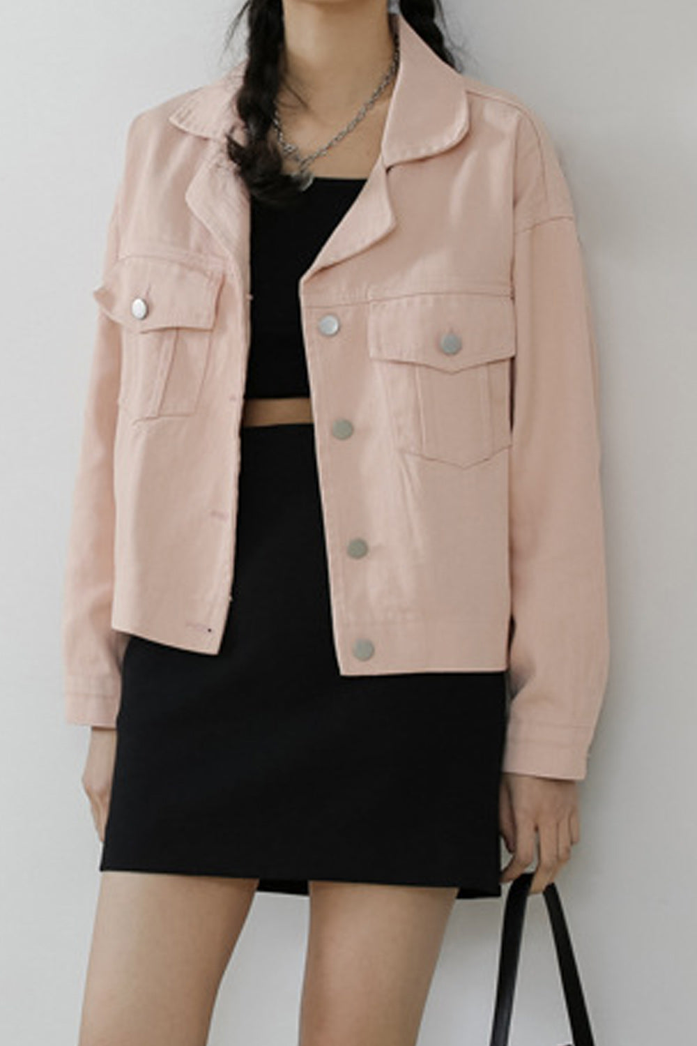 Women Trendy Button Closure Collar Neck Long Sleeve Awesome Winter Denim Jacket